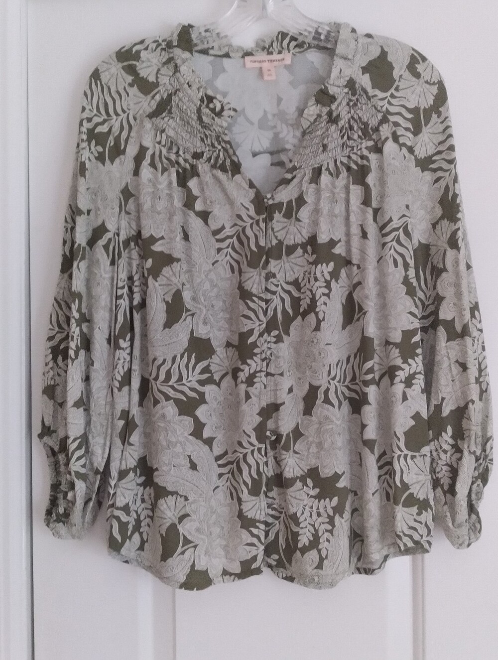 Detailed Button Front Blouse
